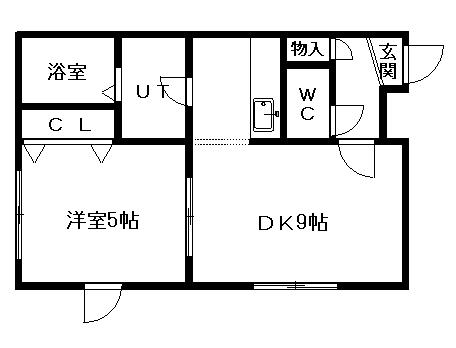 ステージノア北円山(1LDK/4階)の間取り写真