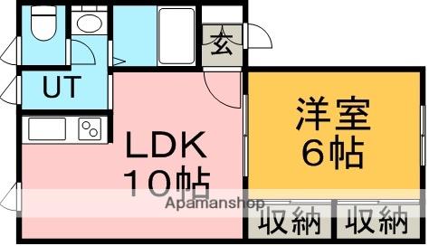 プラザ文京台A(1LDK/1階)の間取り写真