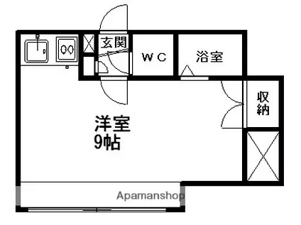 パルコート文京台41(ワンルーム/4階)の間取り写真