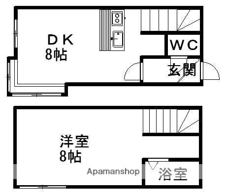 ソル ドムス文京台弐番館(1DK/2階)の間取り写真