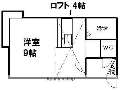 ラヴィー江別(ワンルーム/2階)の間取り写真