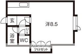 文京台レジデンス1(ワンルーム/2階)の間取り写真