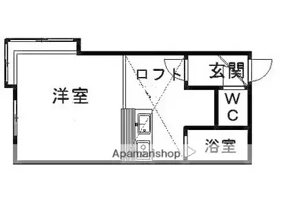 AMS文京台61E(ワンルーム/1階)の間取り写真