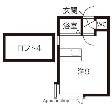 AMS文京台南町19B(ワンルーム/2階)の間取り写真
