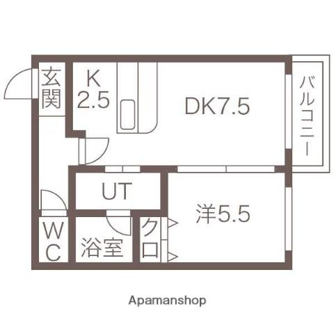 サンコート文京台(1LDK/4階)の間取り写真