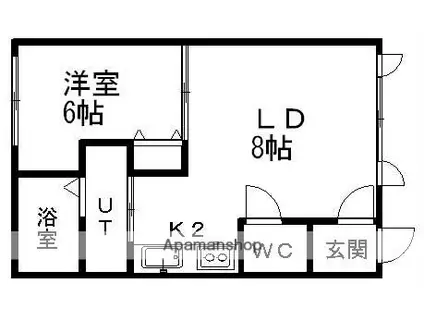 ARFLEX(1LDK/2階)の間取り写真