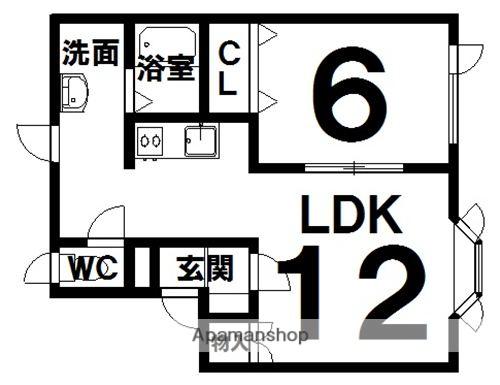 マリアージュ21(1LDK/2階)の間取り写真