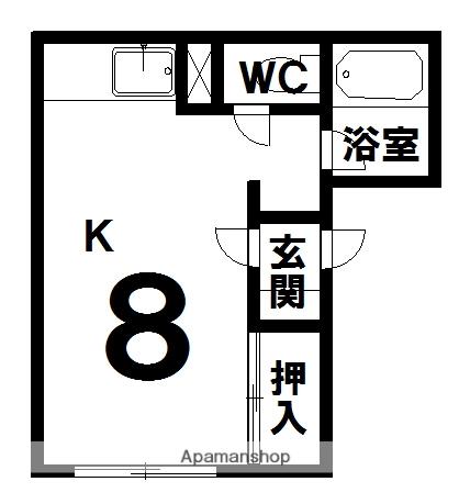 西中村マンション(1K/2階)の間取り写真