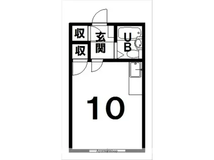 シャンポール中田(ワンルーム/1階)の間取り写真