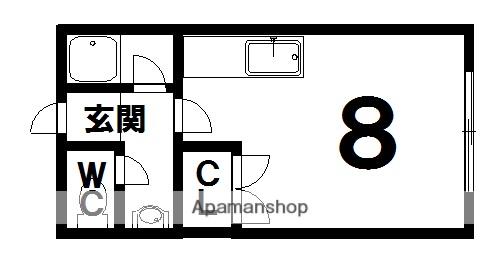 YUTAKA HOUSE(ワンルーム/2階)の間取り写真
