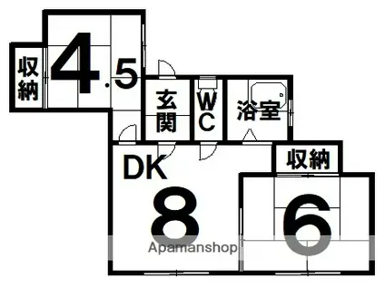 吉澤ハイツ(2DK/1階)の間取り写真