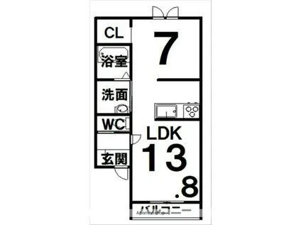 クインベラ(1LDK/3階)の間取り写真