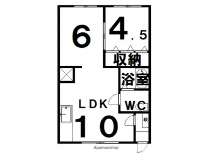 コムニ表参道西館(2LDK/1階)の間取り写真