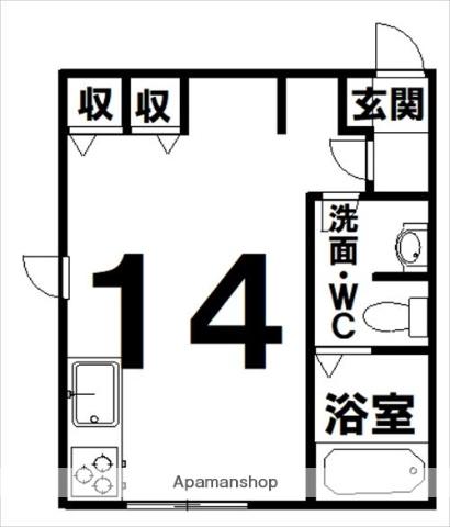 根室本線 御影駅(北海道) 徒歩18分 1階建 築5年(1DK)の間取り写真