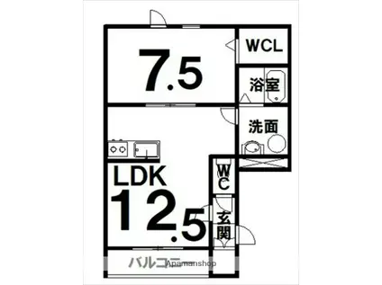 GRAN S92(1LDK/3階)の間取り写真