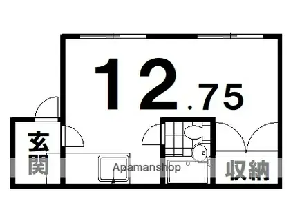 コーポM(1DK/1階)の間取り写真