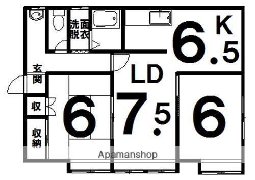 パークイースト(2LDK/2階)の間取り写真