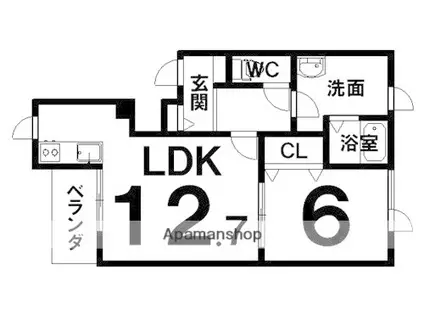プラナス320(1LDK/3階)の間取り写真