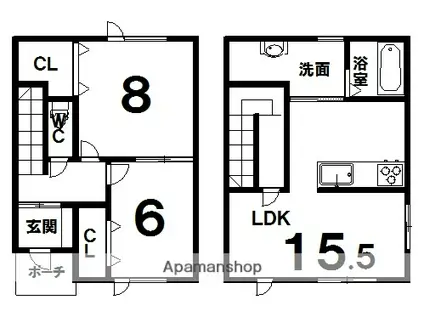 ユトリロ１４４(2LDK)の間取り写真