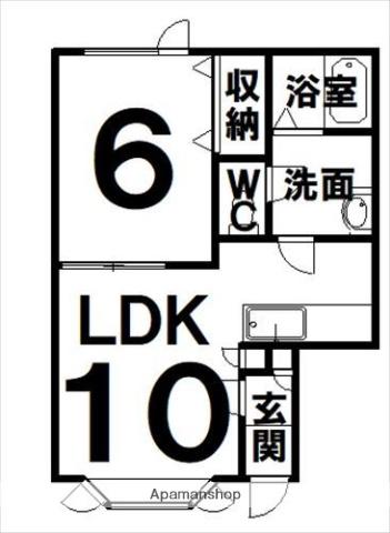 メモリアルイーストハイツ(1LDK/1階)の間取り写真