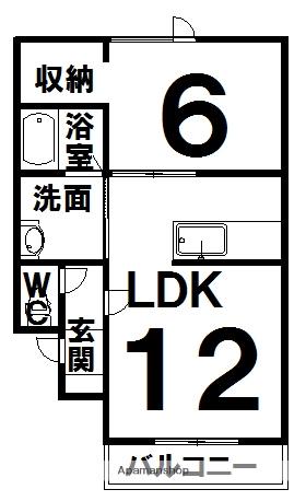 LEVANTEⅦ(1LDK/3階)の間取り写真