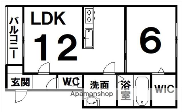 RUBYⅥ(1LDK/2階)の間取り写真