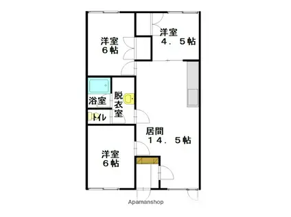 ハイツセンヨウ(3LDK/1階)の間取り写真