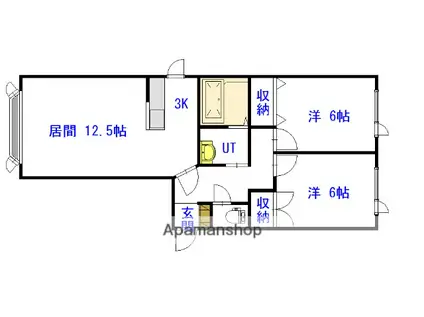 シンフォニー(2LDK/1階)の間取り写真