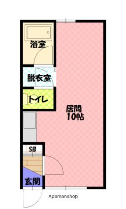 コーポさえき(ワンルーム/2階)の間取り写真