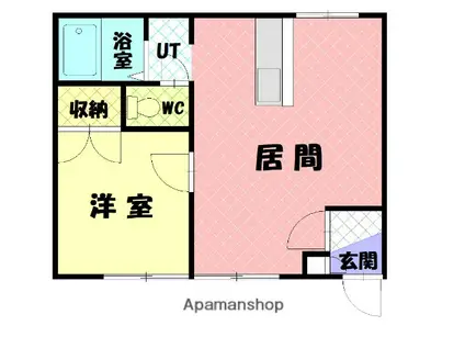 コーポ錦(1LDK/2階)の間取り写真