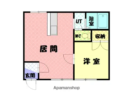 コーポ錦(1LDK/1階)の間取り写真