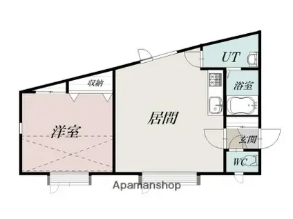 SUBLE永山(1LDK/2階)の間取り写真