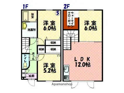 MAISON TANIGUCHI2(3LDK/1階)の間取り写真