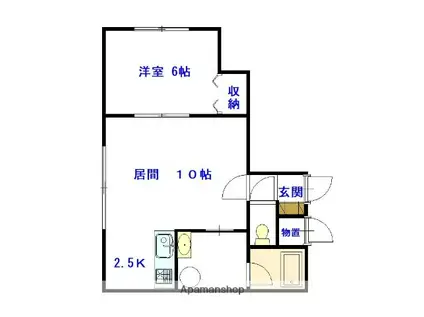 RESIDENCE(1LDK/2階)の間取り写真