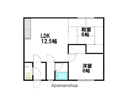 渡辺マンション(2LDK/2階)の間取り写真