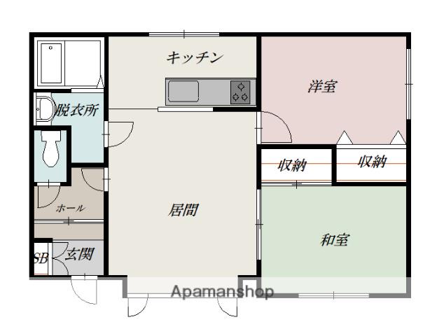 ハイツルピア(2LDK/2階)の間取り写真