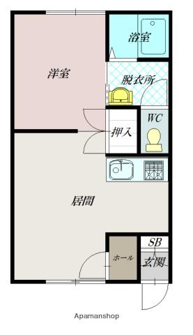 セピア5・1(1LDK/2階)の間取り写真