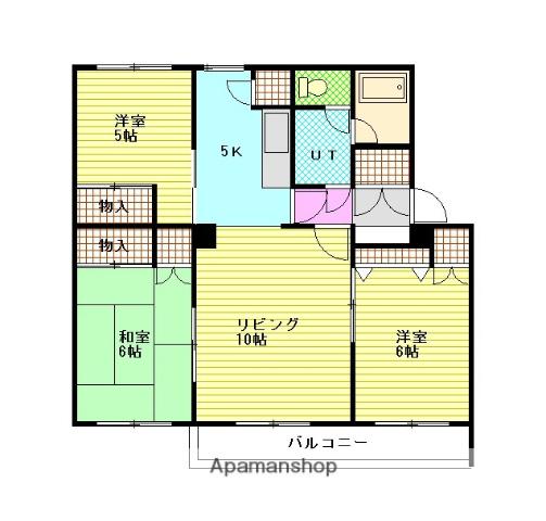 トーワ豊岡15・4(3LDK/4階)の間取り写真