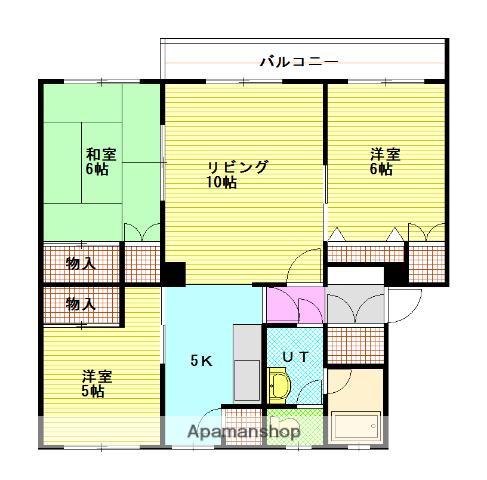 トーワ豊岡15・4(3LDK/4階)の間取り写真