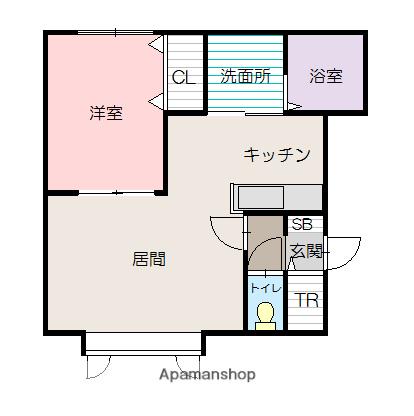 メゾン・ド・ユウキⅢ A(1LDK/1階)の間取り写真