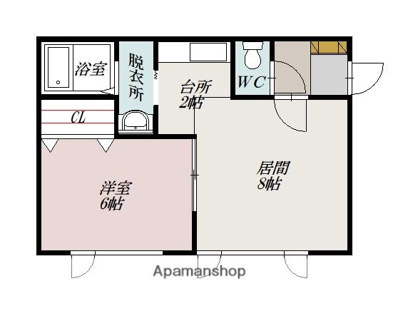 イーグル4.7(1LDK/2階)の間取り写真