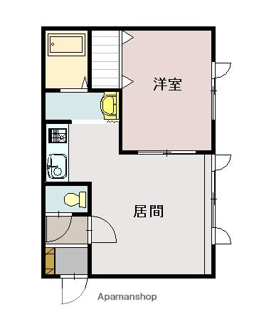 イーグル4.7(1LDK/2階)の間取り写真