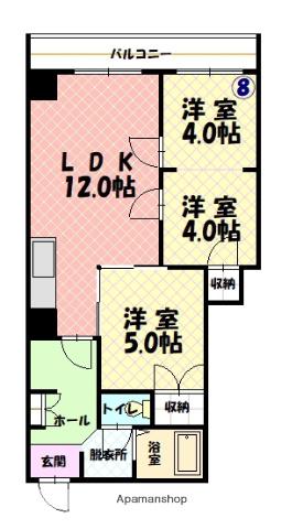 ESY旭川(3LDK/5階)の間取り写真