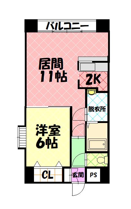 ノルテ3条通(1LDK/11階)の間取り写真