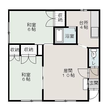 カインドハイツ(2LDK/1階)の間取り写真
