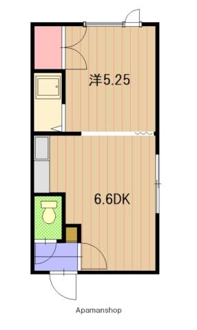フレンズ5・24(1DK/2階)の間取り写真