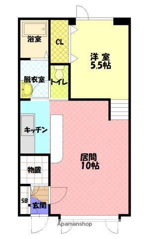 プレジデントF(1LDK/1階)の間取り写真