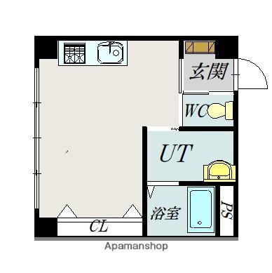 エンドレス17A棟(ワンルーム/4階)の間取り写真