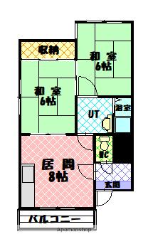 恵マンション壱番館(2DK/2階)の間取り写真