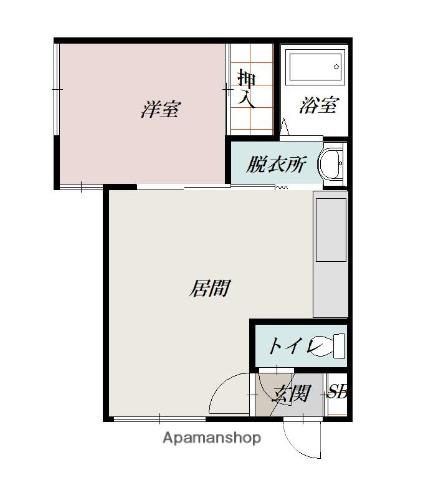 パレ豊岡(1LDK/2階)の間取り写真
